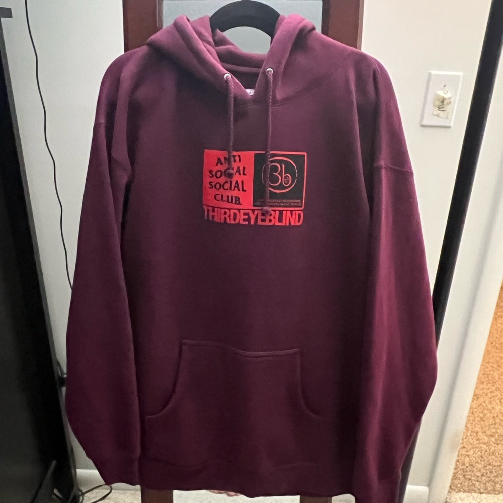 Third Eye Blind Anti Social Social Club Maroon Hoodie